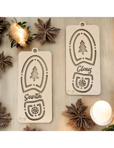 Santa's Footprint Stencils – Bring the Magic of Christmas to Life!