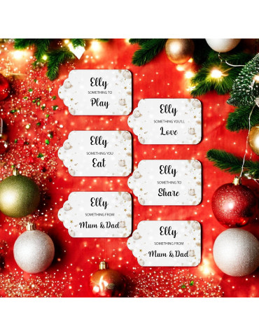 Acrylic Christmas Gift Tags V2 - Pack of 6