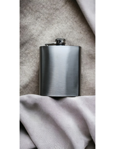 Engraved 6oz Hip Flask - Silver