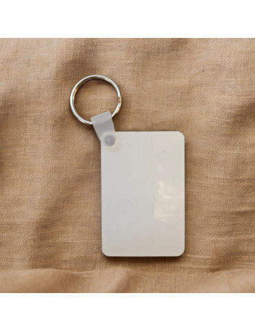 Personalised Wood Double Sided KeyRing - Rectangle